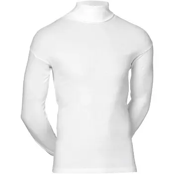 JBS of Denmark JBS Classic Roll Neck Long Sleeve Hvit bomull Small Herre