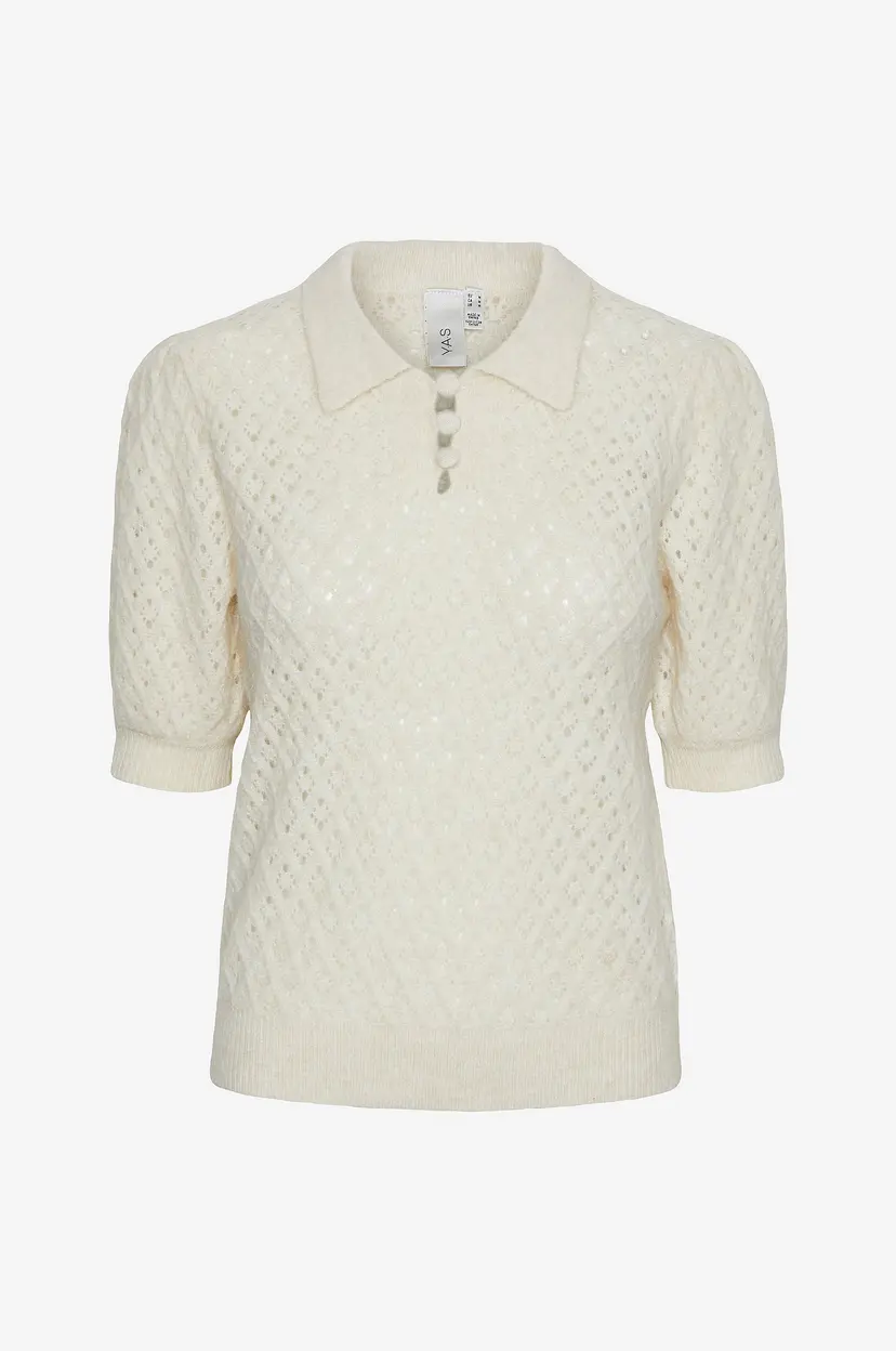 Y.A.S Topp yasBicala 2/4 Knit Pullover - Beige