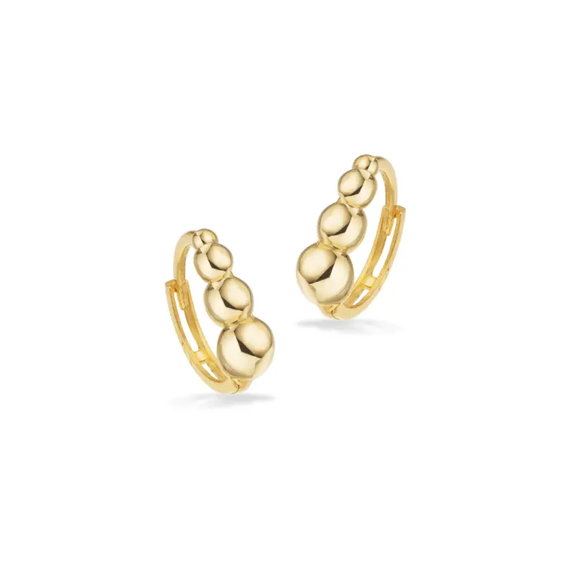 Scrouples Scrouples - 8 karat guld kugle creoler, 12mm - 122333