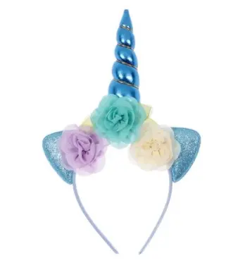 Lili Marleen Enhjørning/unicorn hårbøjle, aqua/lilla