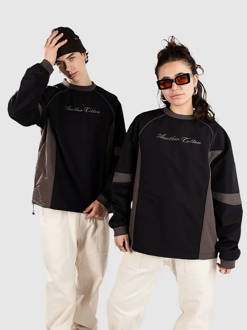 Another Cotton Lab Another Cotton Lab Another Oversize Raglan Windbreaker Jakke svart