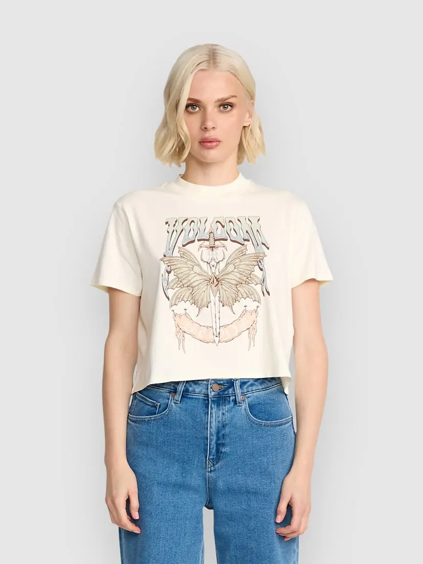 Volcom Volcom Dial Crop T-skjorte hvit