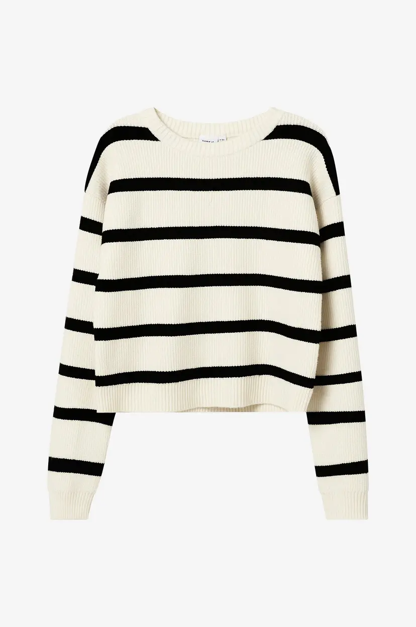 NAME IT Genser nkfNilla LS Short Knit - Hvit