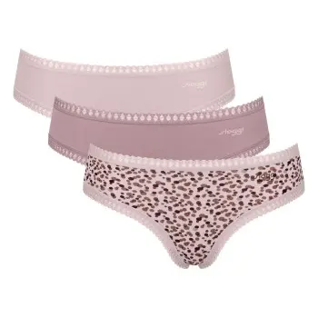 Sloggi Sloggi Truser 3P GO Crush Hipster Briefs Sand/rosa bomull XX-Large Dame