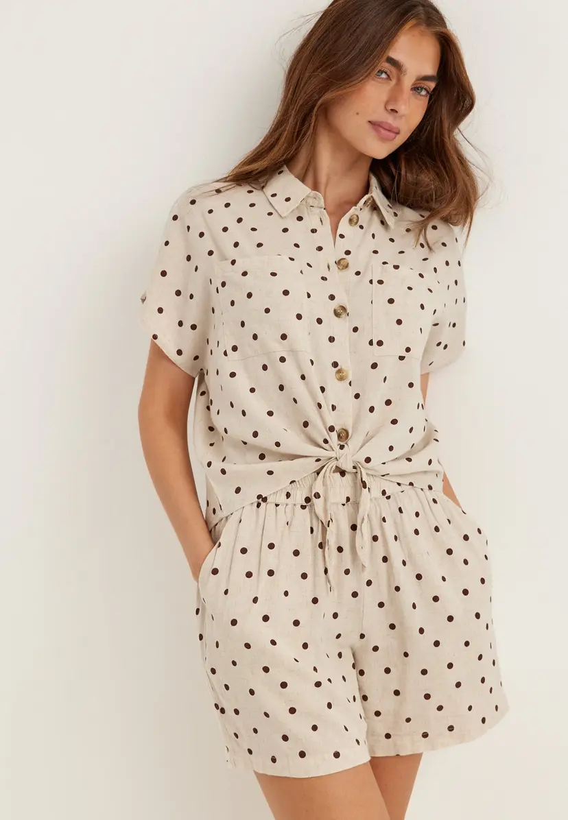 Pieces Pcpia Ss Tie Shirt Wvn Noos