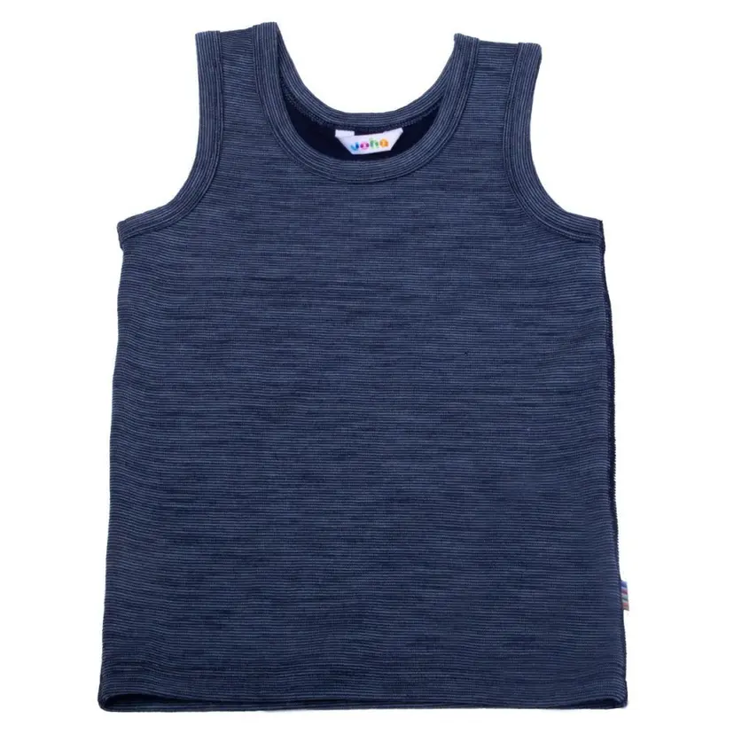 Joha Joha - Singlet Ull Basic Blå Melert