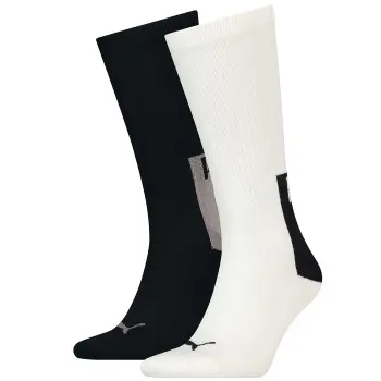 Puma Puma Strømper 2P Men Logo Block Crew Sock Svart/Hvit Str 43/46 Herre