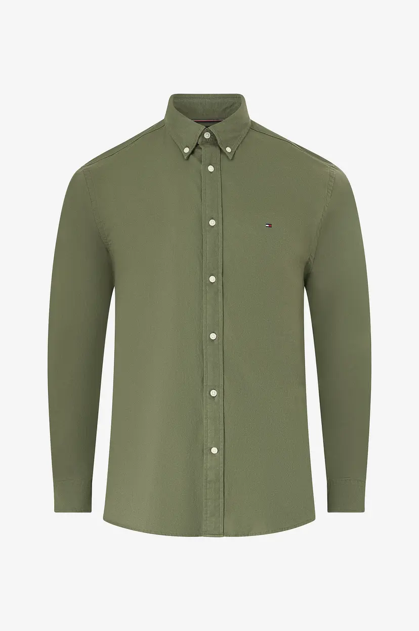 Tommy Hilfiger Flanellskjorte Flex Flannel Solid RF Shirt - Grønn