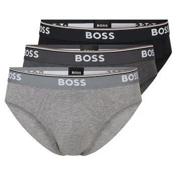 BOSS BOSS 3P Power Brief Svart/Grå bomull Large Herre