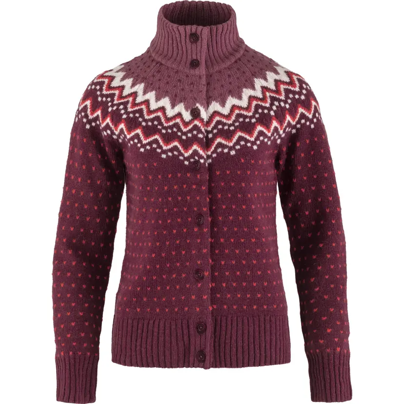 Fjällräven Fjällräven Women's Övik Knit Cardigan Dark Garnet