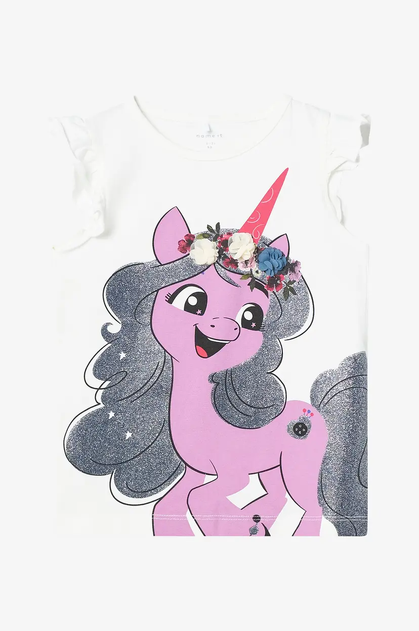 NAME IT Topp nmfJanaja Mlp SS Top Box - Hvit