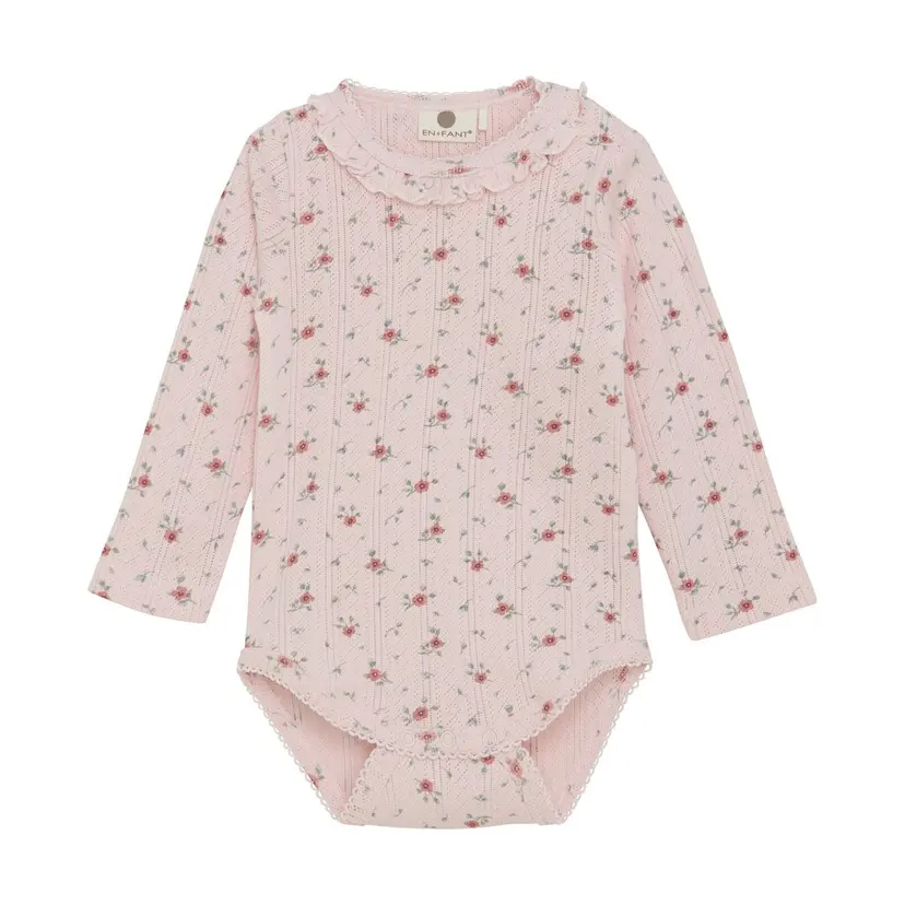 En Fant En Fant Body LS Pointelle Veiled Rose (68 / 6 mnd)