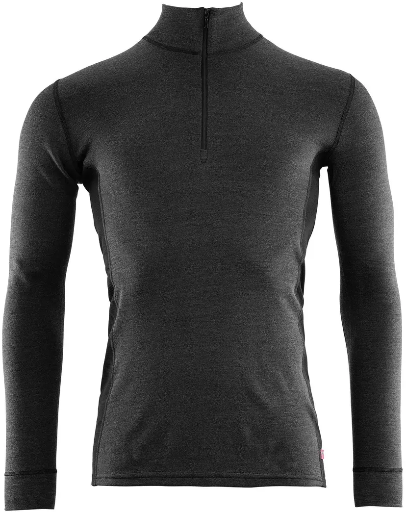 Aclima Aclima WarmWool Mockneck Man Marengo/Jet Black