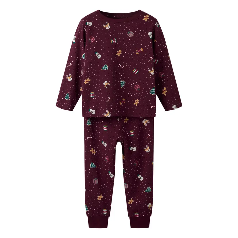 NAME IT Name It - Julepysj 2-delt Vismas 2026 Burgundy