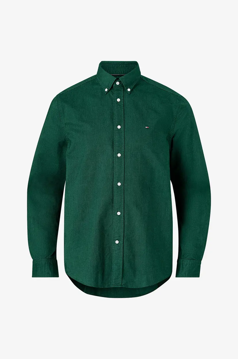 Tommy Hilfiger Skjorte Solid Heritage Oxford RF Shirt - Grønn