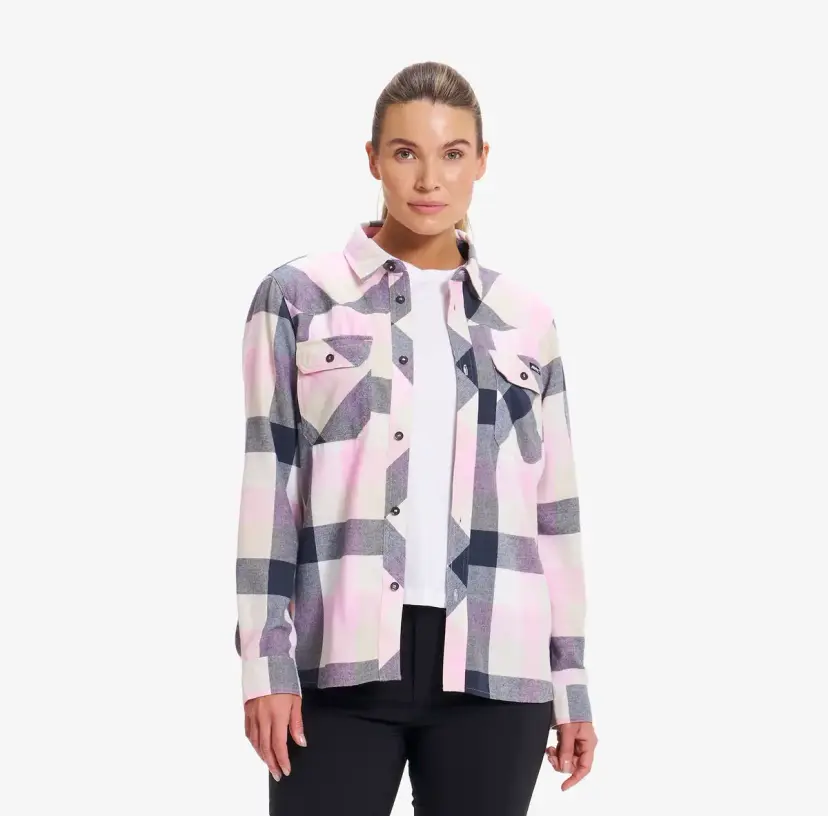 RevolutionRace Campfire Shirt Dame Bright Pink/Multi