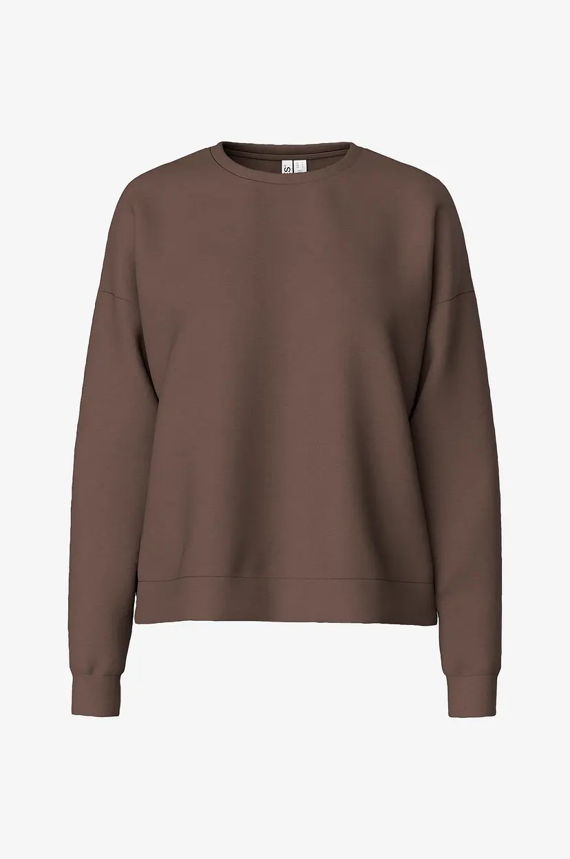Pieces Topp Pcmichelle Scuba Ls Top Swtbc - Brun
