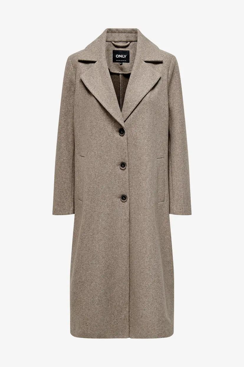 ONLY Kåpe onlEmma Life Reg. Long Coat Otw - Grå