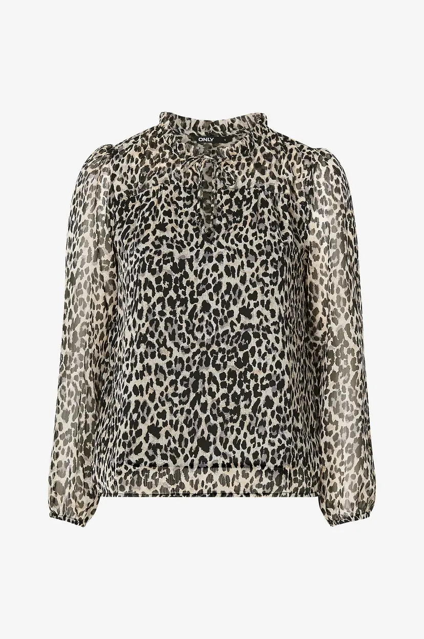 ONLY Bluse onlDitsy L/S Blouse Wvn - Svart