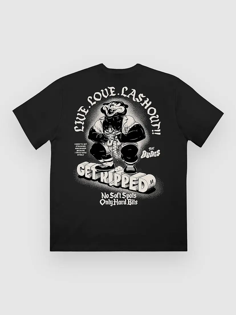 The Dudes The Dudes Ripped Seasonal T-skjorte svart