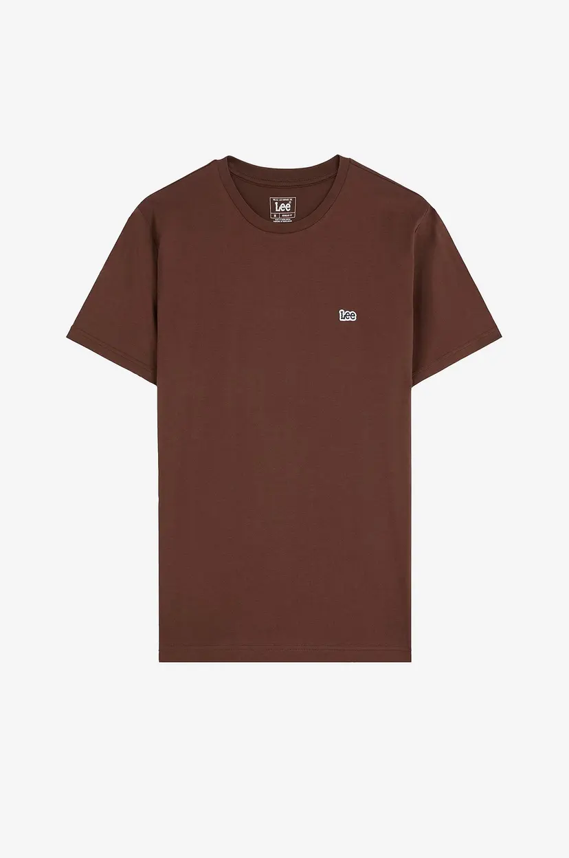 Lee T-skjorte Ss Patch Logo Tee Shaved Chocolate - Brun