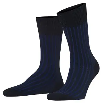 Falke Falke Strømper Shadow Marine Stripet bomull Str 45/46 Herre