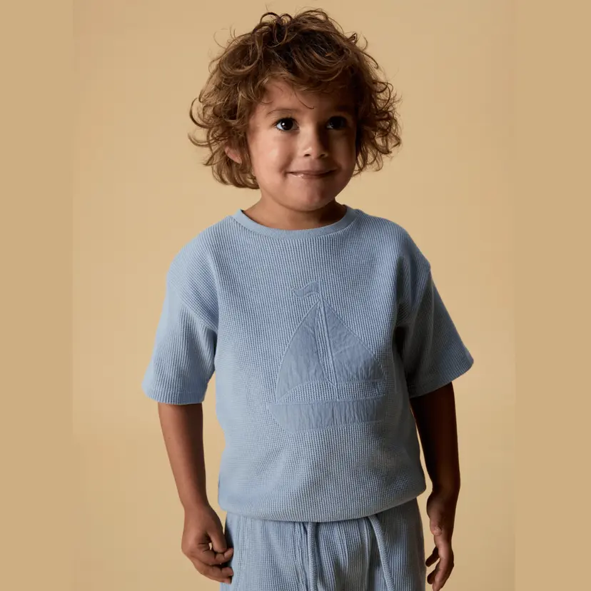 Lil`Atelier Lil' Atelier - T-skjorte Harun Loose Dusty Blue
