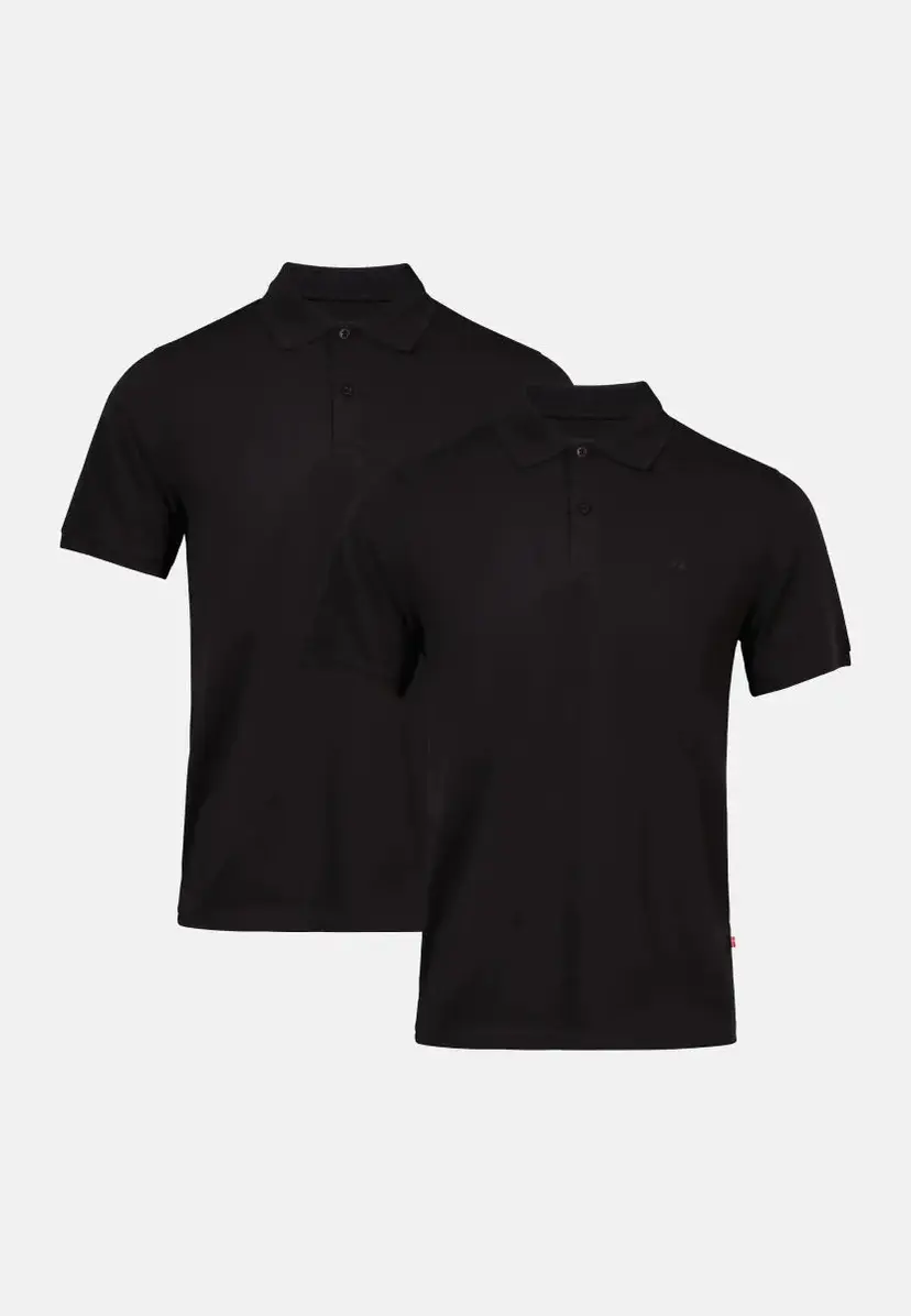 DANISH ENDURANCE DANISH ENDURANCE POLO T-SHIRT Sort 2XL