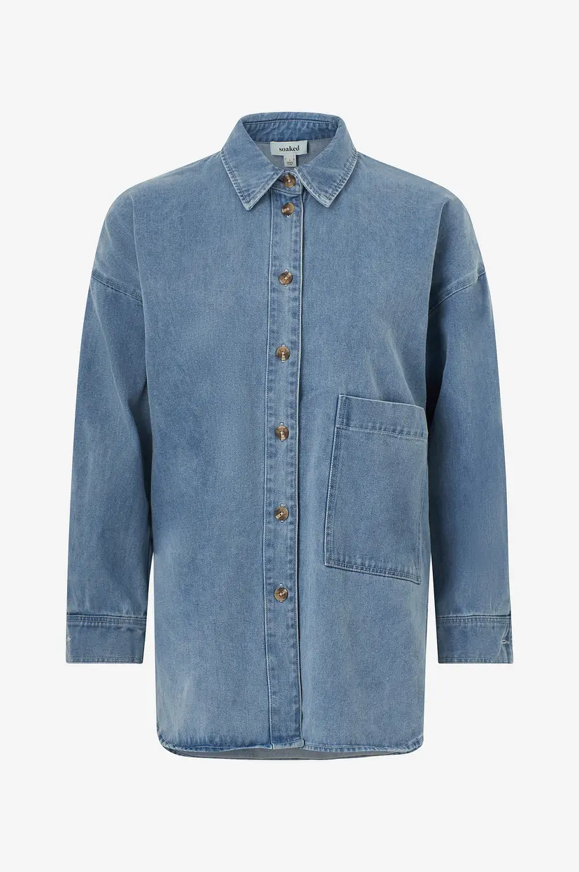 Soaked In Luxury Skjortejakke slAnnabeth Overshirt LS - Blå