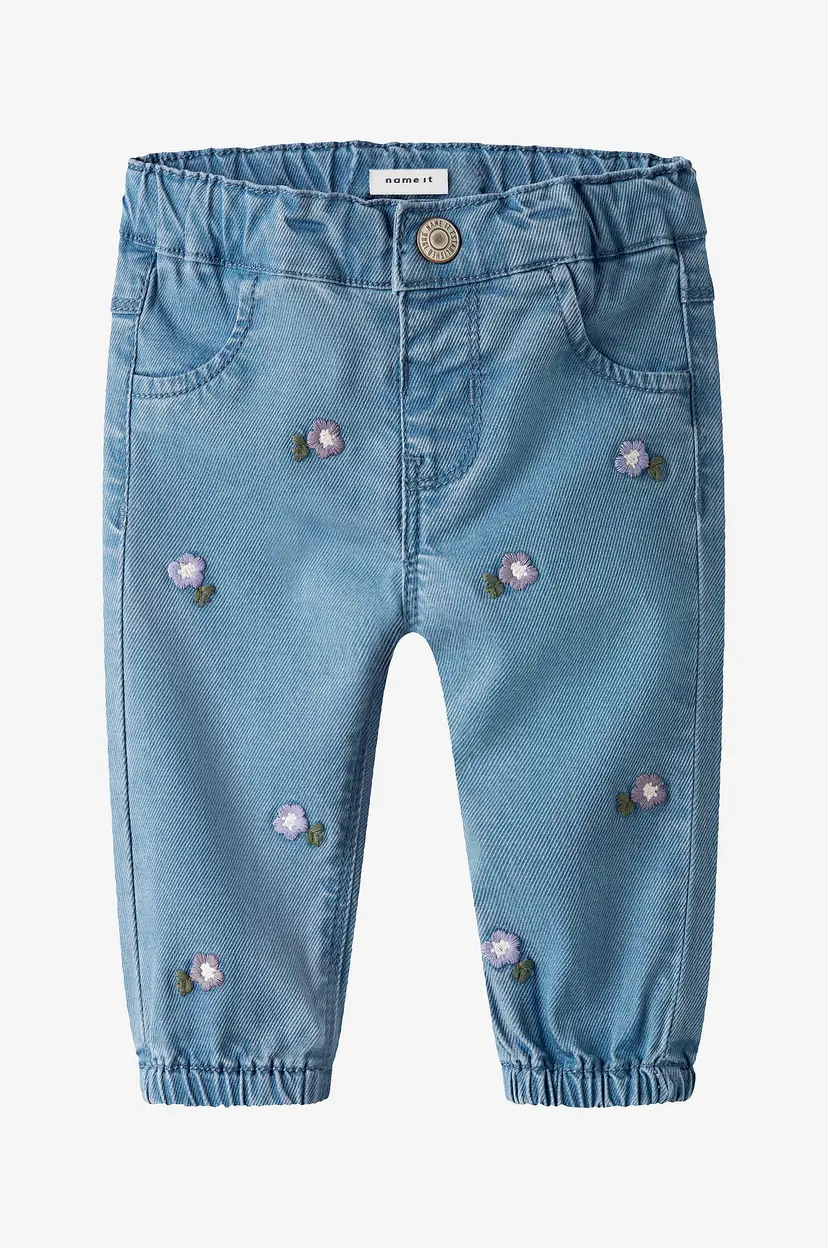 Name it baby Jeans nbfRose Shaped R Emb - Blå