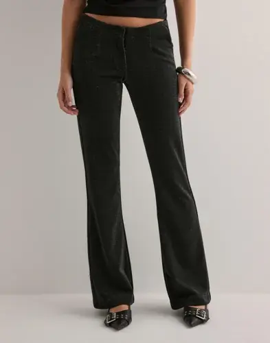 Nelly Nelly - Svart - Glitter Flare Pants