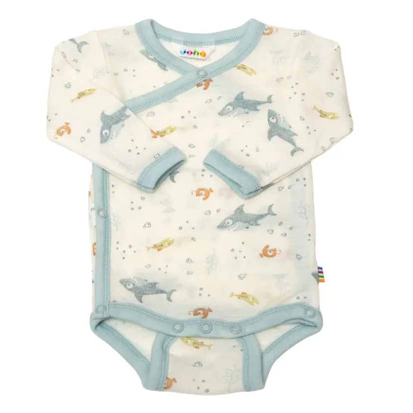 Joha Joha Sea Omslagsbody Ull Blue (40 1-2 mnd)