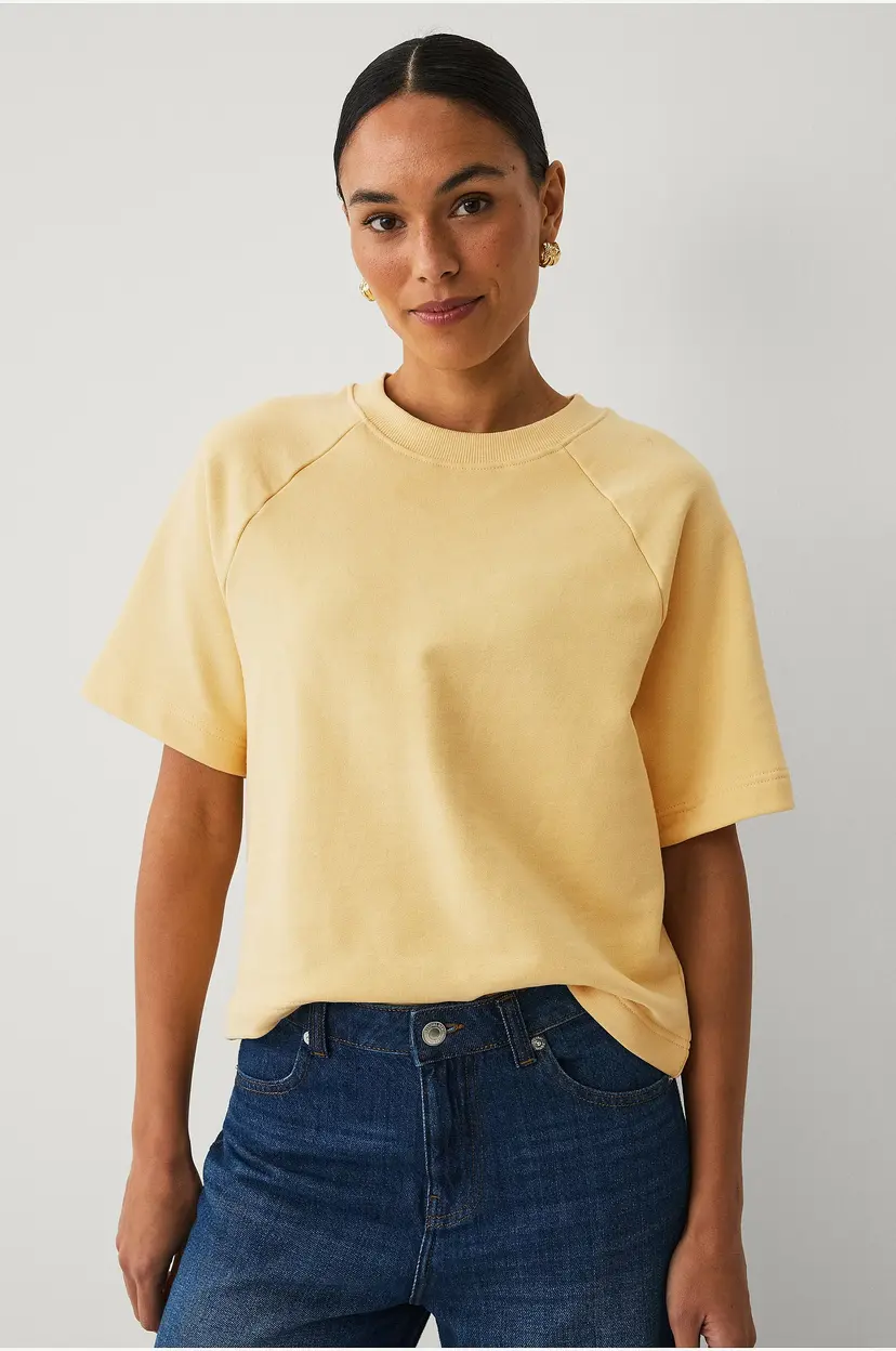 Ellos Collection Topp med raglanermer - Gul