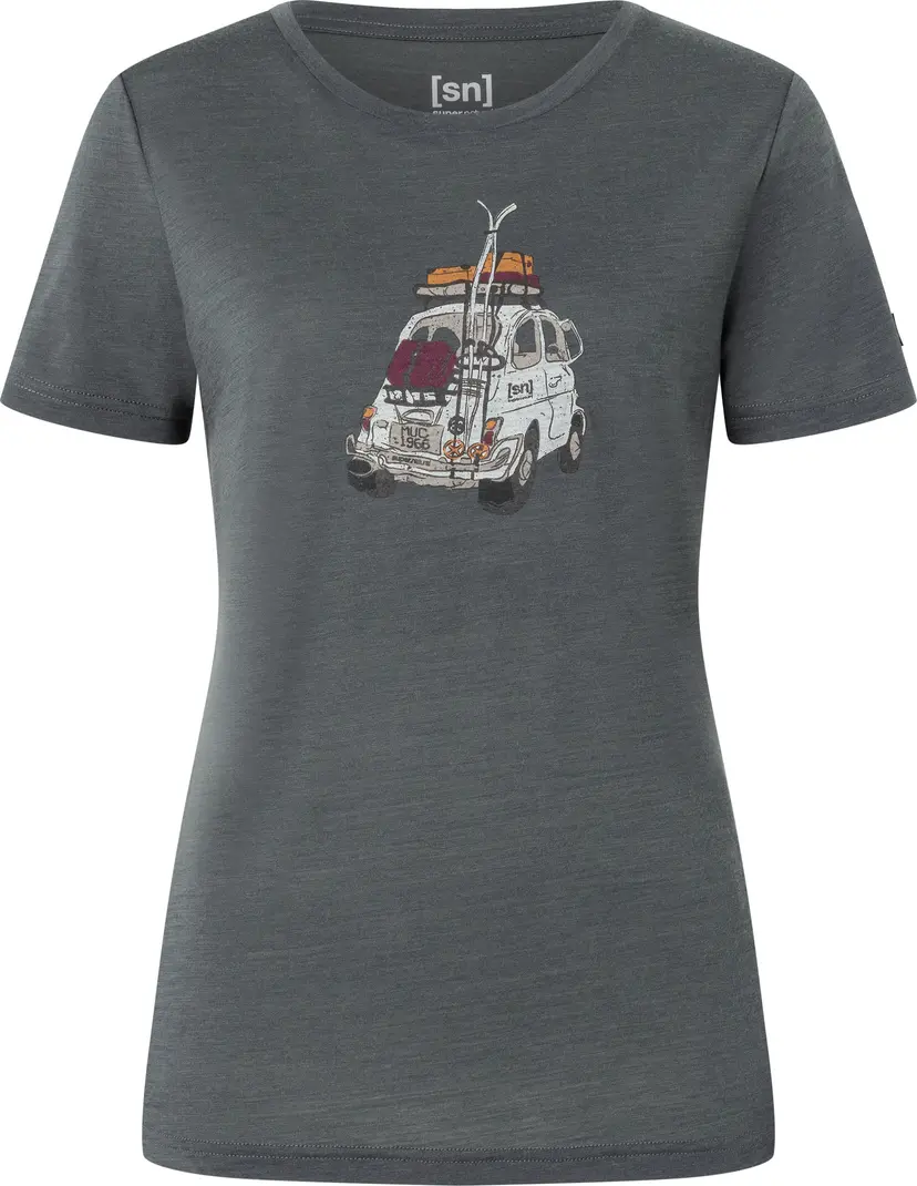 Super.Natural super.natural Women's Carski Tee Dark Shadow Melange/various