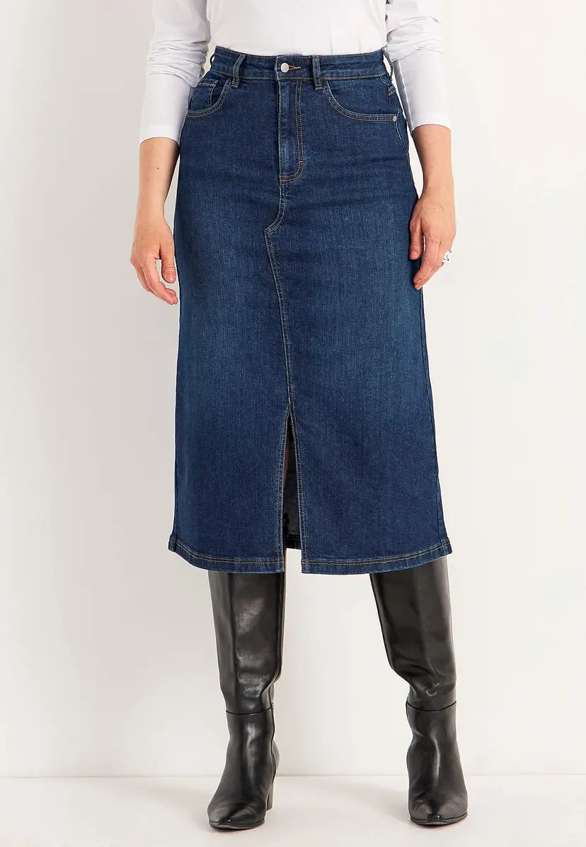 Cellbes of Sweden Denim skjørt med splitt foran