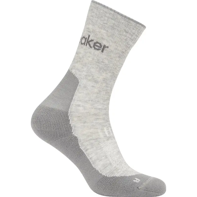 Icebreaker Icebreaker Women Merino Hike+ Light Crew Blizzard Hthr/Alloy