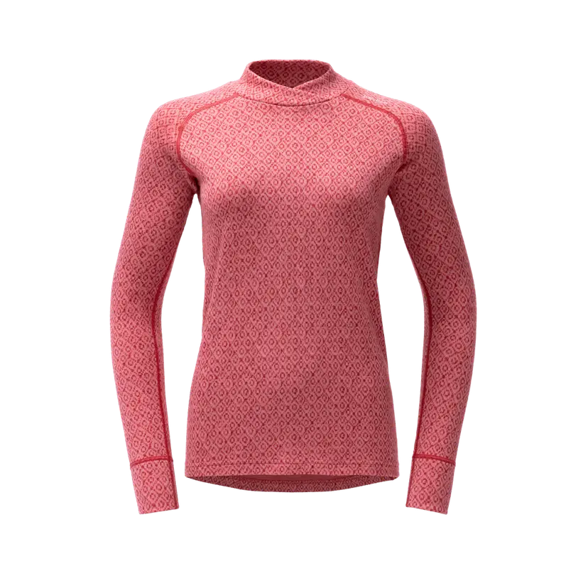 Devold Devold - Signature Silk 230 Cross Neck Dame - Large - Rosa
