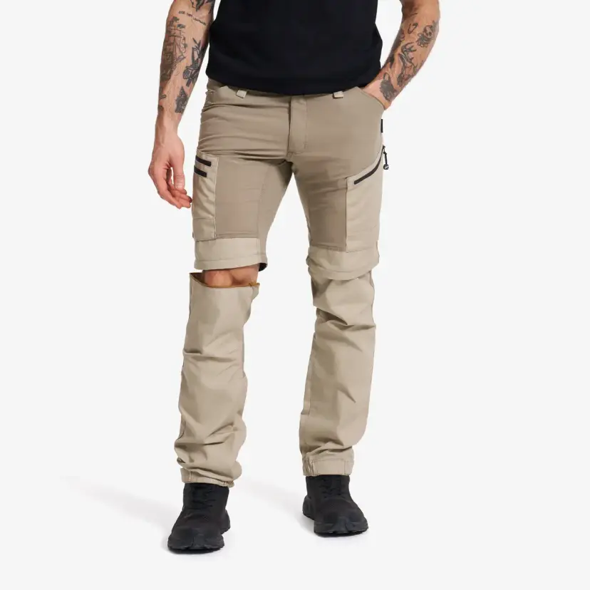 RevolutionRace RVRC GP Pro Zip-off Pants Herre Aluminium/Brindle
