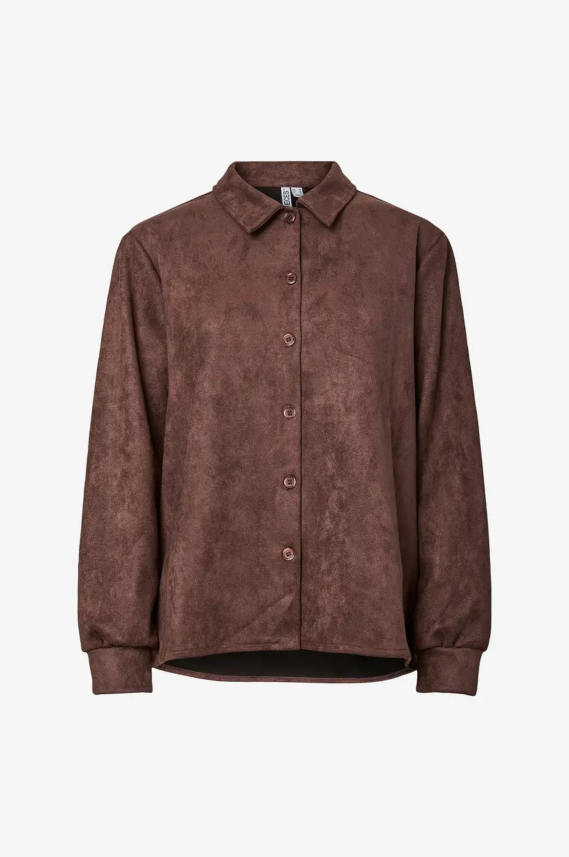 Pieces Skjorte pcObina LS Shirt D2d - Brun