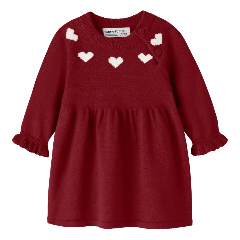 NAME IT Name It - Julekjole Baby Risse Red Dahlia