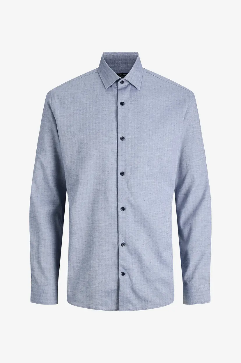 Jack & Jones Skjorte jprBlaparker Melange L/S Shirt BF S - Blå