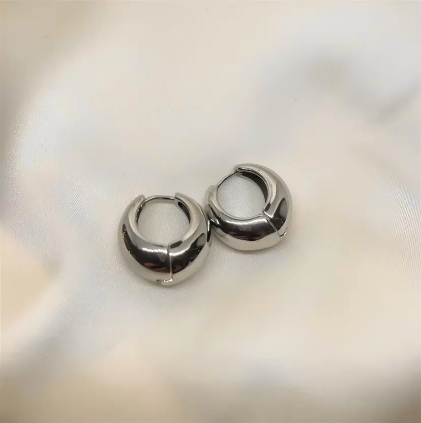 Aiyanna Demi Hoop Earring Silver