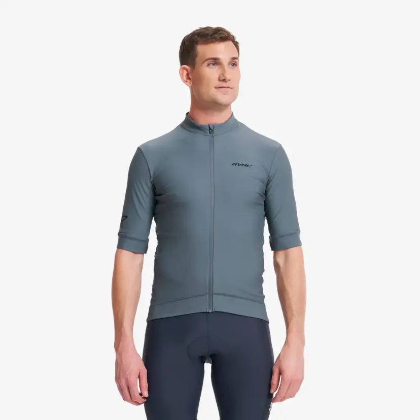 RevolutionRace Velo Full-zip Cycling Jersey Herre Turbulence Blue