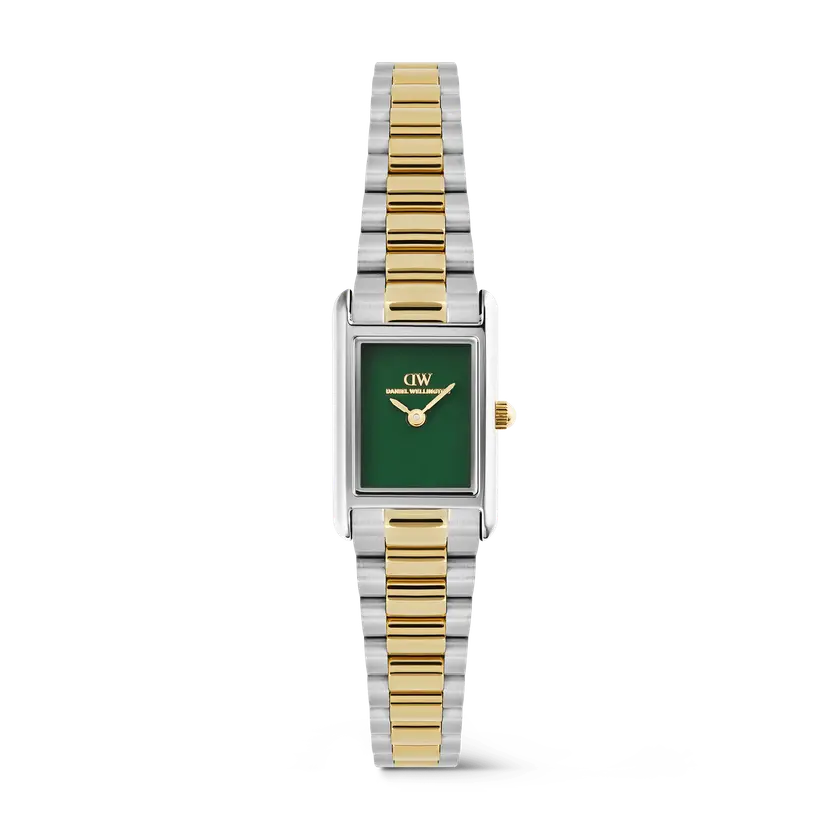 Daniel Wellington Silver 17mm Watch Bound Mini 3-link Emerald Two Tone | DW