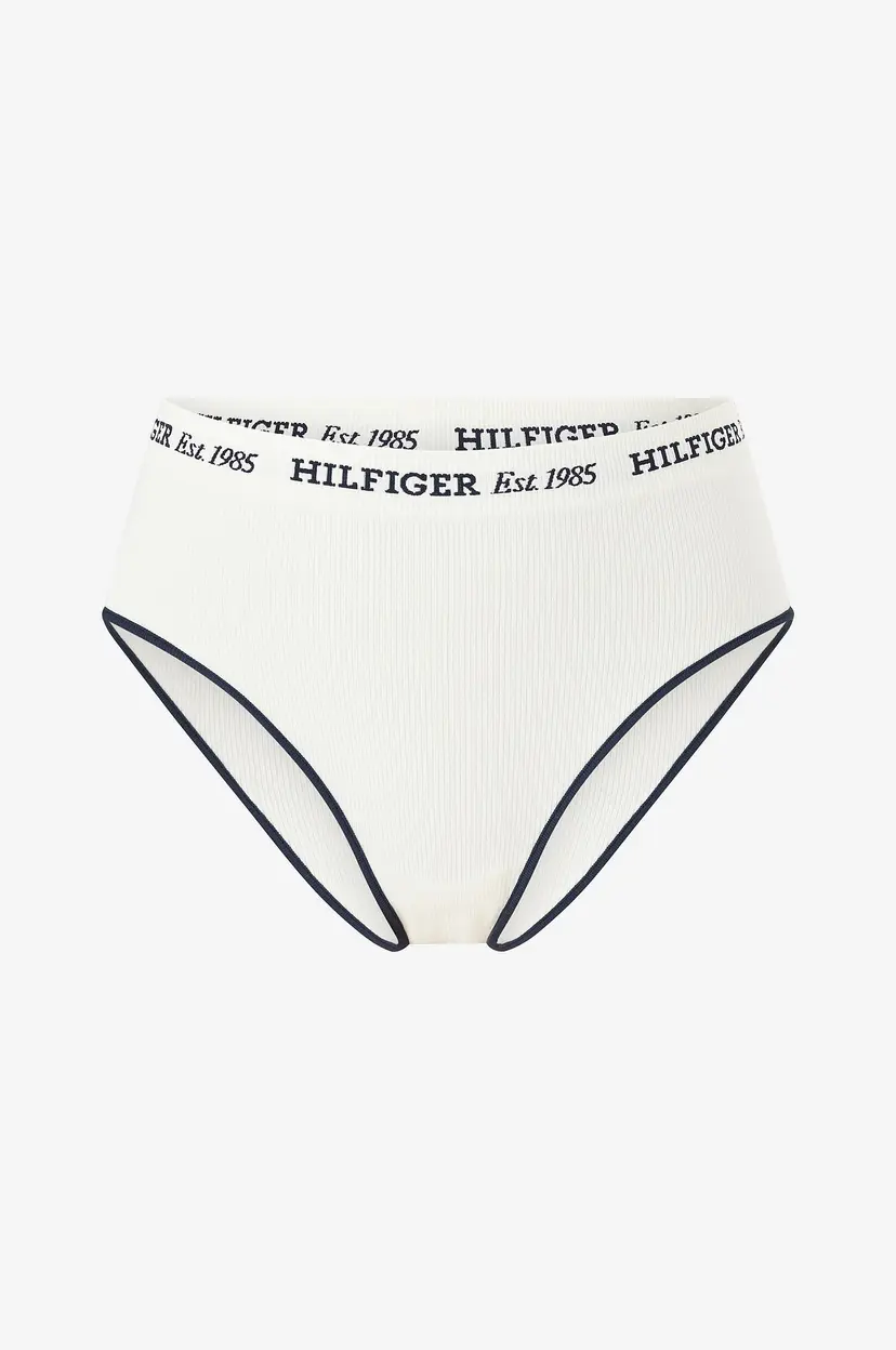 Tommy Hilfiger Truser Cheeky String Side Tie Print - Hvit
