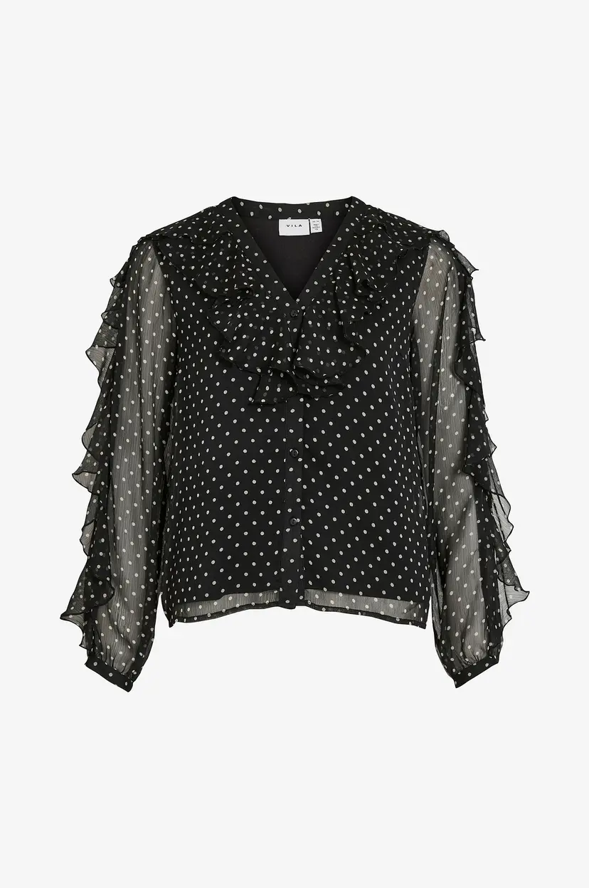 Vila Bluse viHarley L/S Top - Svart