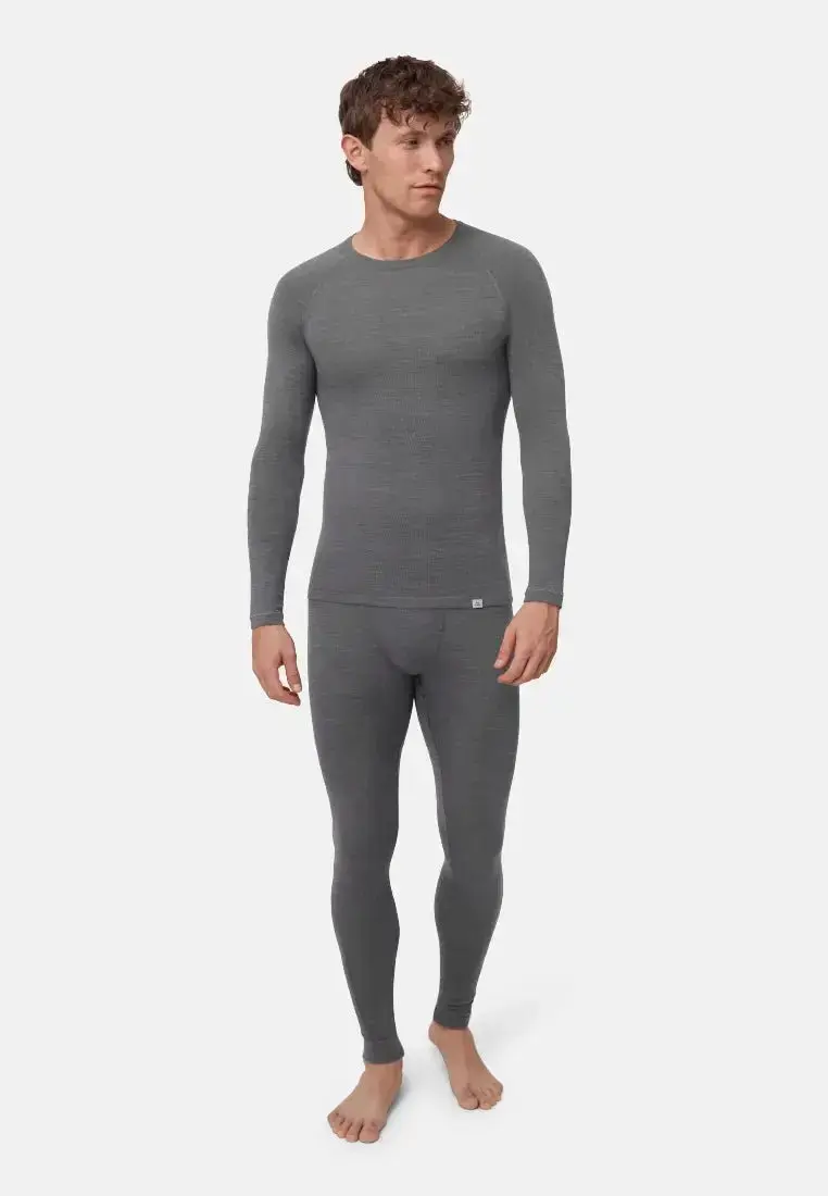 DANISH ENDURANCE MERINO SKIUNDERTØJ til mænd i mørkegrå Merinould, S