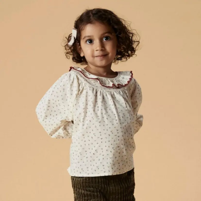Lil`Atelier Lil'Atelier - Bluse med Krage Rasia Turtledove Red Dahlia