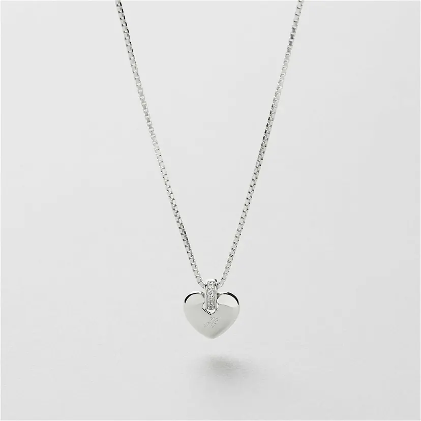 Heart Halskjede gravering