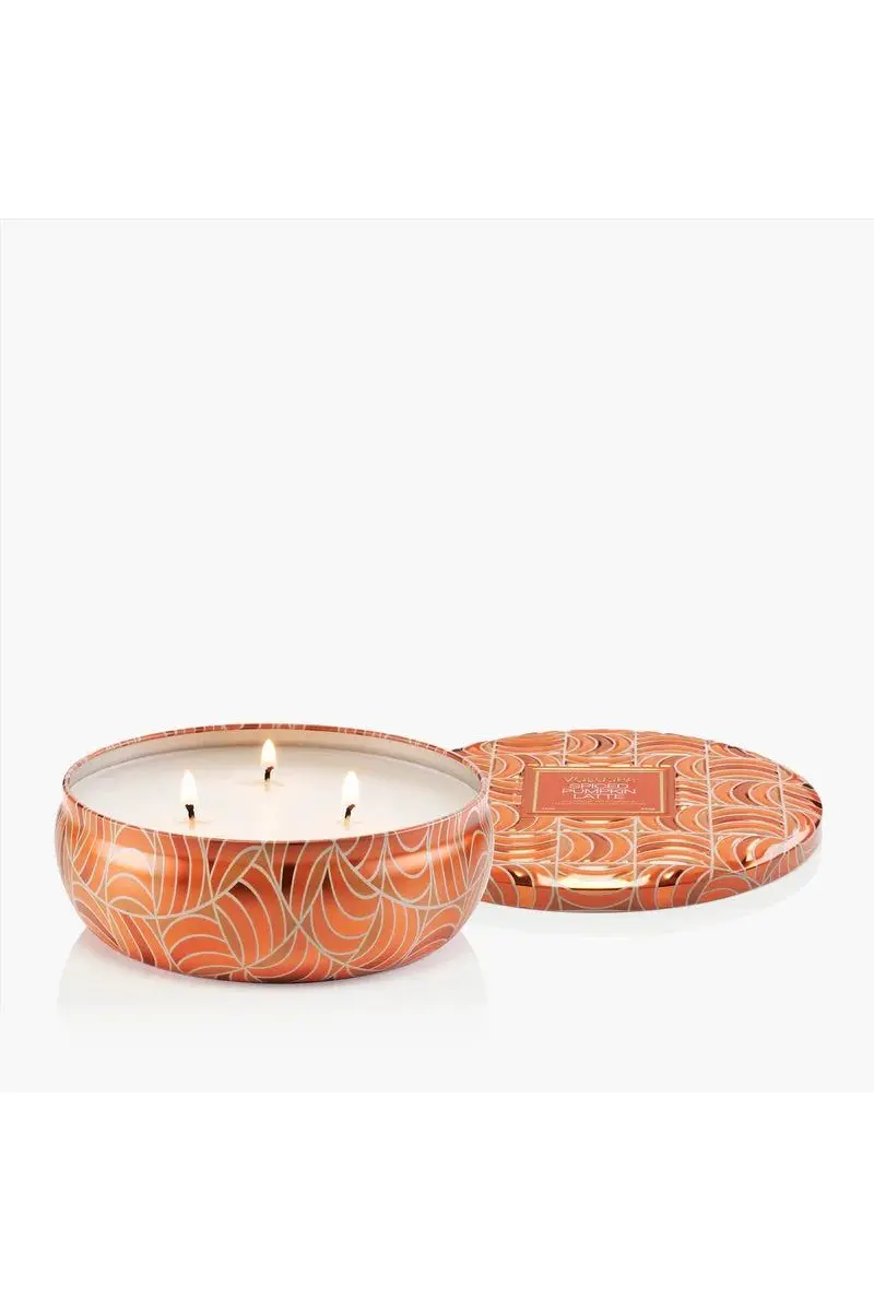 VOLUSPA 3-Wick Tin Candle 340g - Spiced Pumpkin Latte